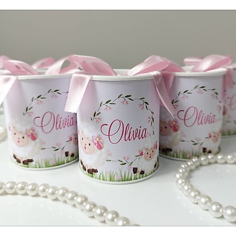 Tubolata Personalizada 7x6 / Ovelhinha Lembrancinha Festa Infantil / Maternidade Nascimento Ovelha