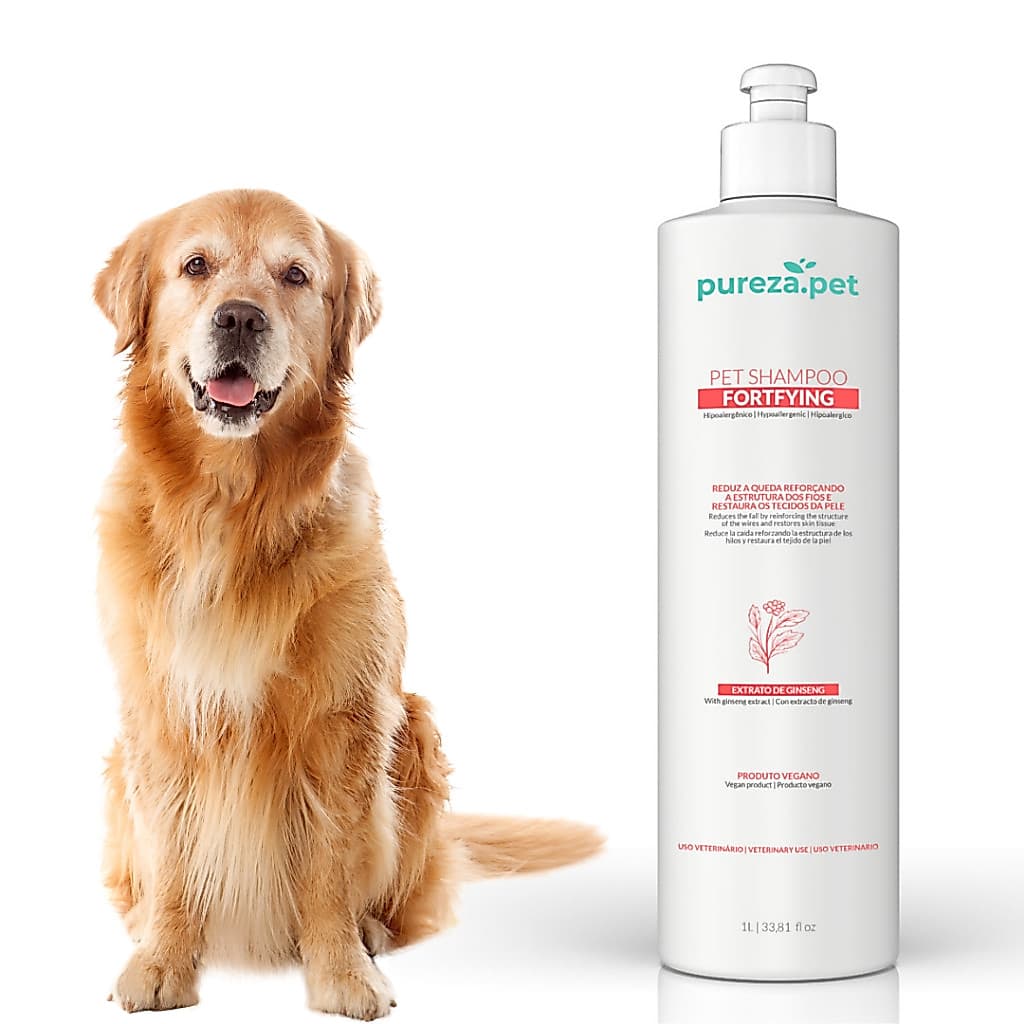 Shampoo pet profissional hipoalergênico Fortalecedor Antiqueda 1 Litro