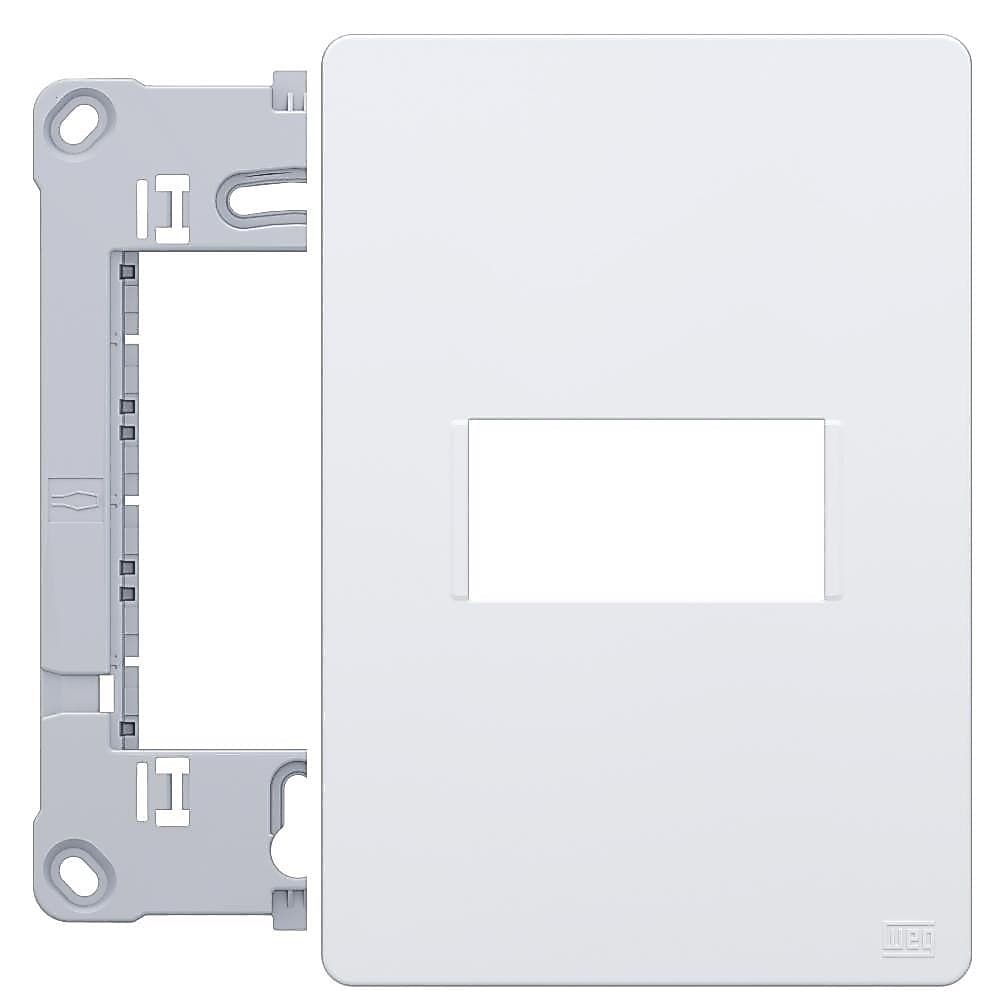Placa E Suporte Esatta 4x2 1 Posto Branco