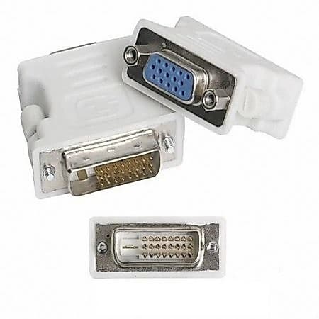 Adaptador Conector DVI-D (24+1 Pinos) Macho para VGA Fêmea Para Monitores C/Compatível Sinal Digital