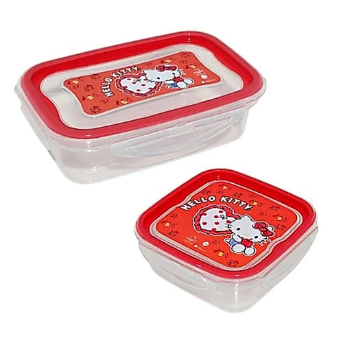 Marmita e Sanduicheira com 4 abas e fechamento hermético Hello Kitty
