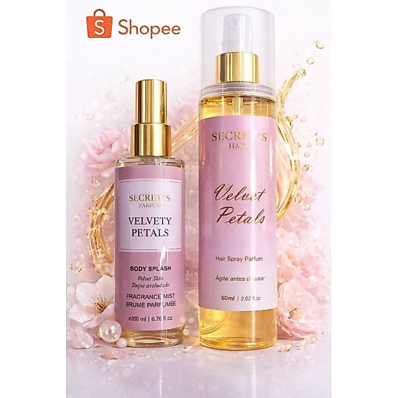 Perfume Para cabelo Velvet Petals + Body Splash Velvet Petls kit com 2 pcs