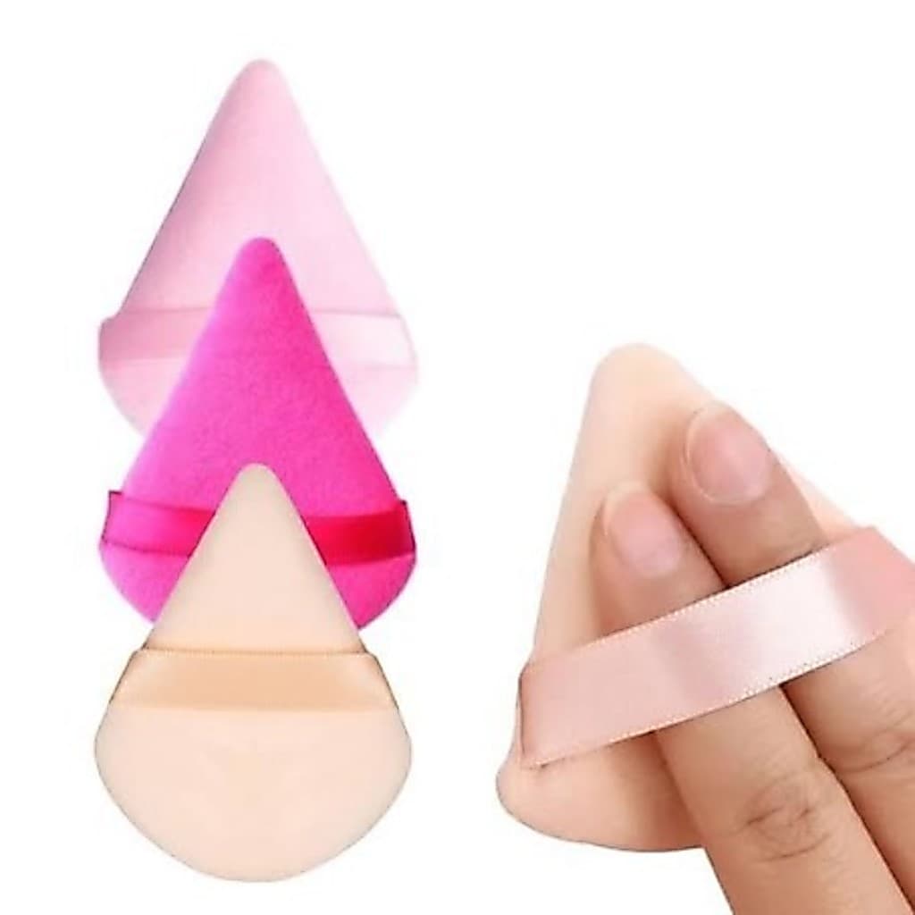 DAGUAN Kit Esponja Triangular Para Pó De Veludo Maquiagem