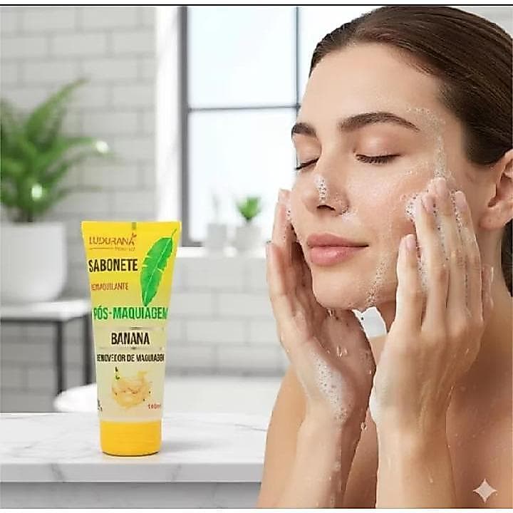 Sabonete Demaquilante Ludurana 100ml Removedor de Maquiagem Banana