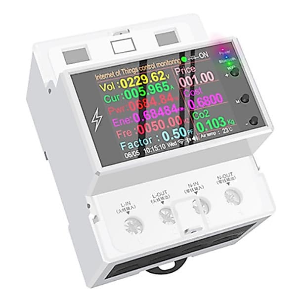 Disjuntor Monitor De Energia 2 Polos Wifi Alexa Google Home
