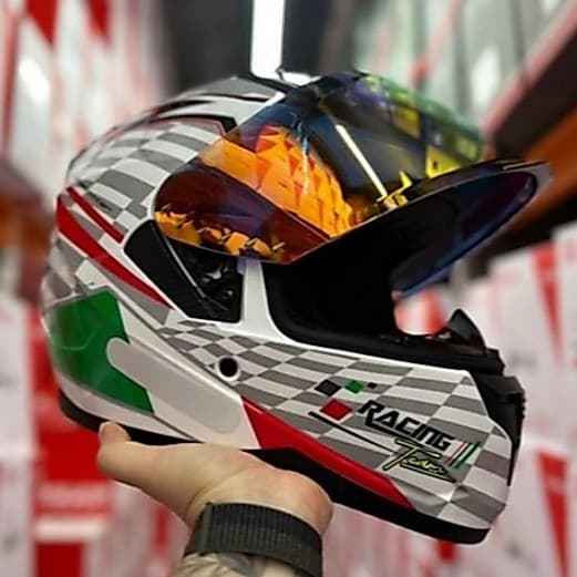 CAPACETE MOTO RACE TECH SECTOR GRID ITÁLIA PAÍSES ORIGINAL + VISEIRA CRISTAL PROMOÇÃO