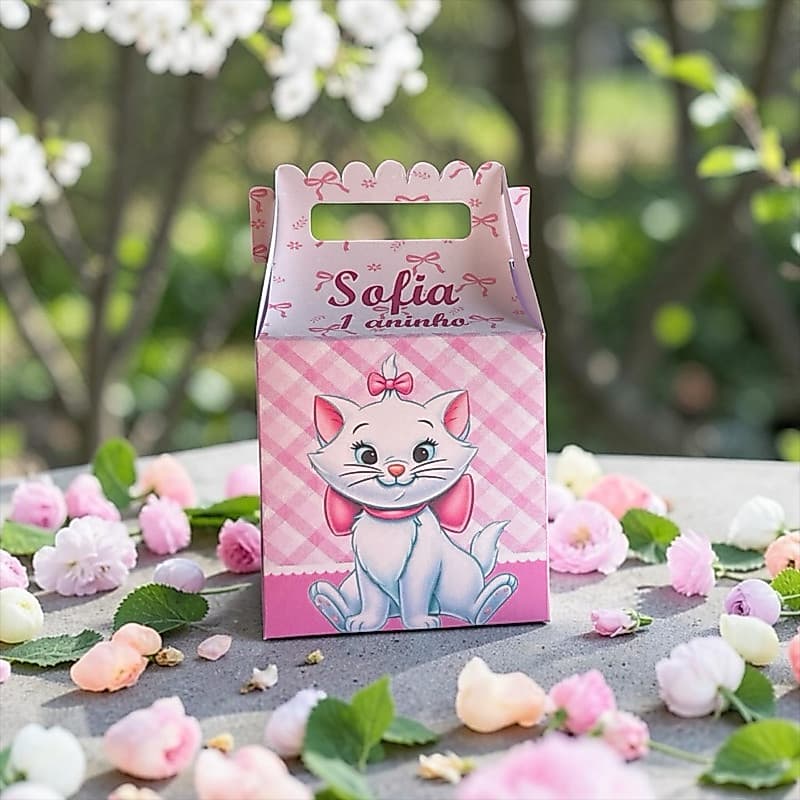 caixinha gatinha marie personalizado
