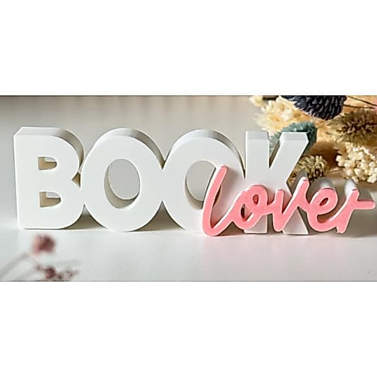 Letreiro decorativo- Decoração Book Lover para canto da leitura, biblioteca, escritório- 3D