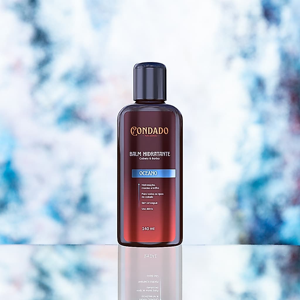 Balm Condado Oceano 140 ml Barba Cabelo Bigode Brilho Hidratante Maciez Masculino Refresca