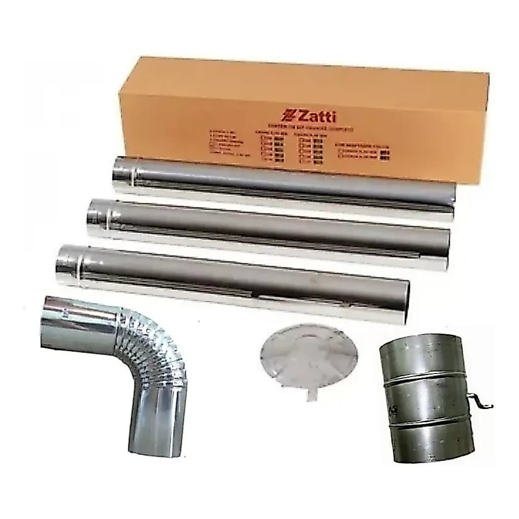 Kit Chamine Com Regulador De Fumaca P/fogao A Lenha 115mm