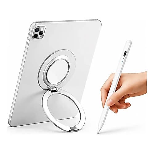 Suporte Giratório 360° Ipad Tablet Alumínio + Caneta Stylus