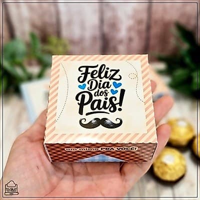 Kit 150/200/250 Lembrancinhas Dia dos Pais Caixinhas – Para 4 Docinhos ou Lembrancinhas (DESMONTADA) 002