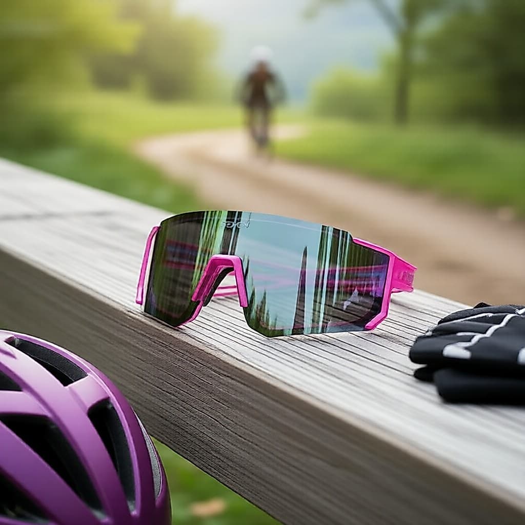 Óculos de ciclismo Scvcn UV400 preto para homens - óculos de proteção esportivos para atividades ao ar livre no verão