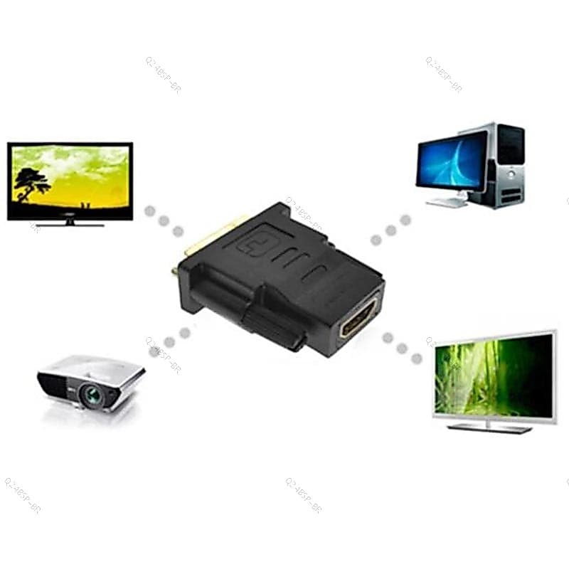 Conector De Cabo Adaptador HDMI Para DVI TV 1080p Fêmea Macho Design De Pino Linha De Áudio/Vídeo BR24B