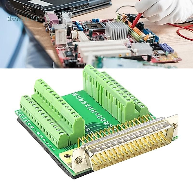 Módulo Bloco Terminal Cabeçalho Fêmea Den DB50 50Pin Hardware Porca Parafusos