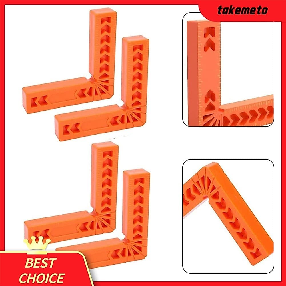 [TAMT] 4 Pcs Suporte De Régua De Ângulo Reto De Plástico Ferramenta Posicionadora Auxiliar De 90 Graus De 3 Polegadas ❀