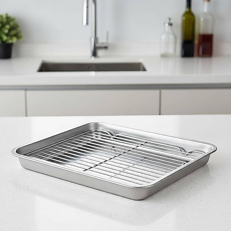 Bandeja De Cozimento De Aço Inoxidável PROTE Com Resfriamento Removível Ra Set Non-sti BBQ Pan BR