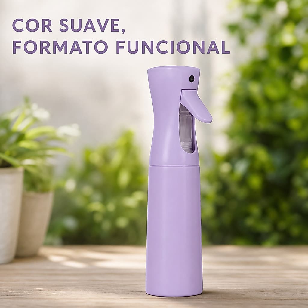 Pulverizador de Névoa Contínua com Jato Ultrafino, Frasco Reutilizável e Gatilho Ergonômico para Cabelo, Plantas e Casa