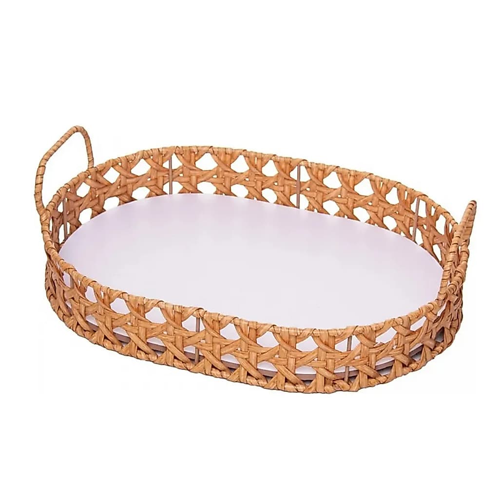 Bandeja Oval Trançarte 30x22x5cm Plástico - Wolff