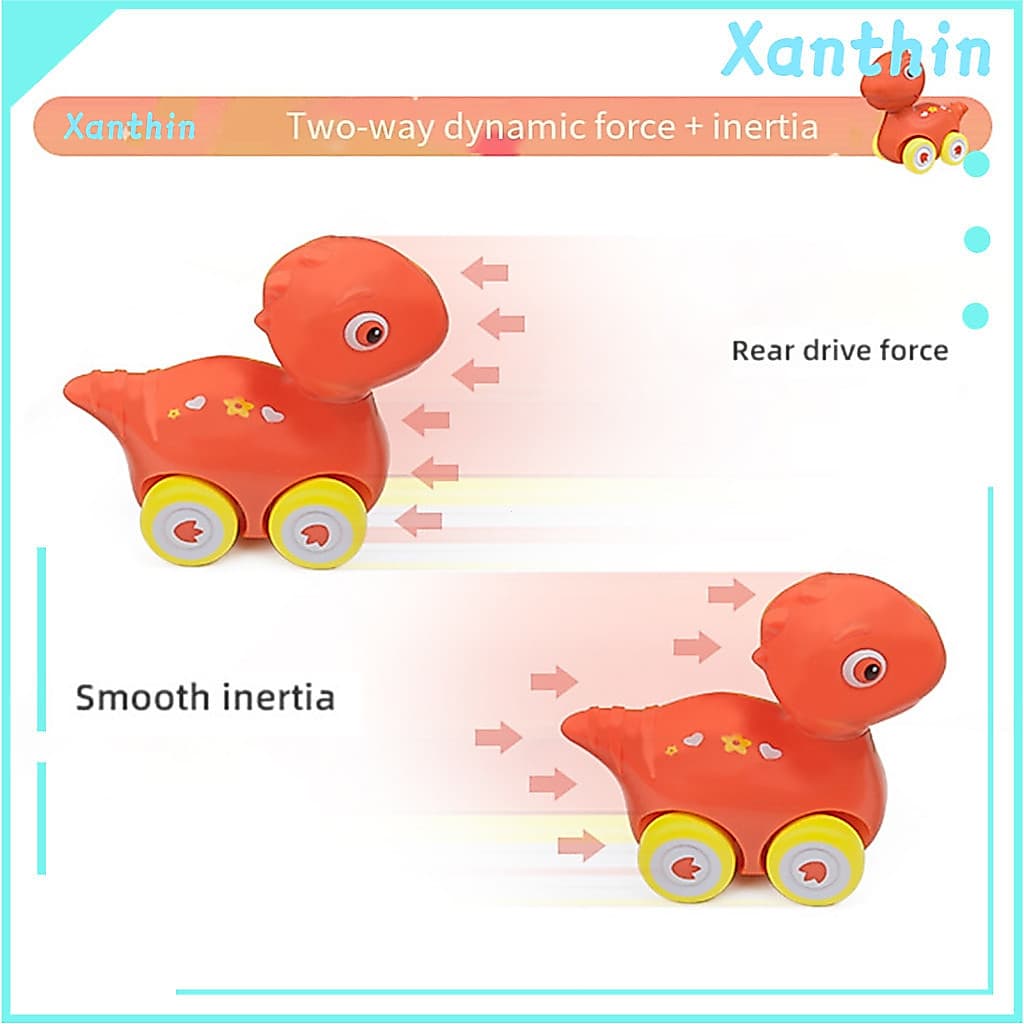 Mini-sized Dinosaur Toy Car Pull-back Pull Back Toys for Kids – Battery-free Mini Dino Vehicle Figures Fun Cartoon for