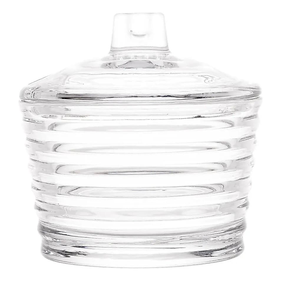 Açucareiro De Cristal Com Tampa Colmeia Lyor 10cm