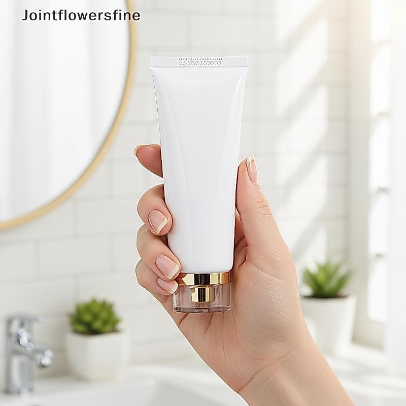 JTFF 3 Unidades 50ml 100ml Tubos Vazios Cosméticos Brancos Garrafas Macias Portáteis Para Viagens E Armazenamento FI