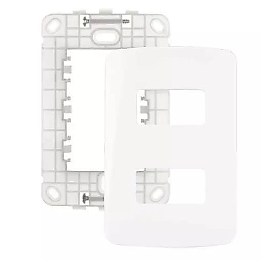 Conjunto Placa com Suporte 4x2 2 Postos B3 Margirius 19431