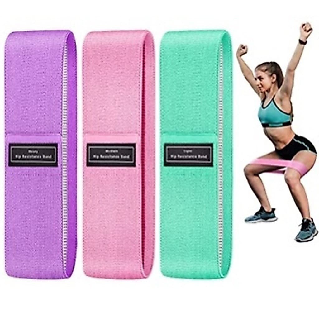 Kit 3 Faixas Elásticas Mini Band Hip Band Resistência Exercícios Glúteos Pernas Fitness Academia