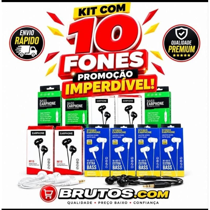fone de ouvido com microfone promoção 10 fones ótima qualidade muito bom