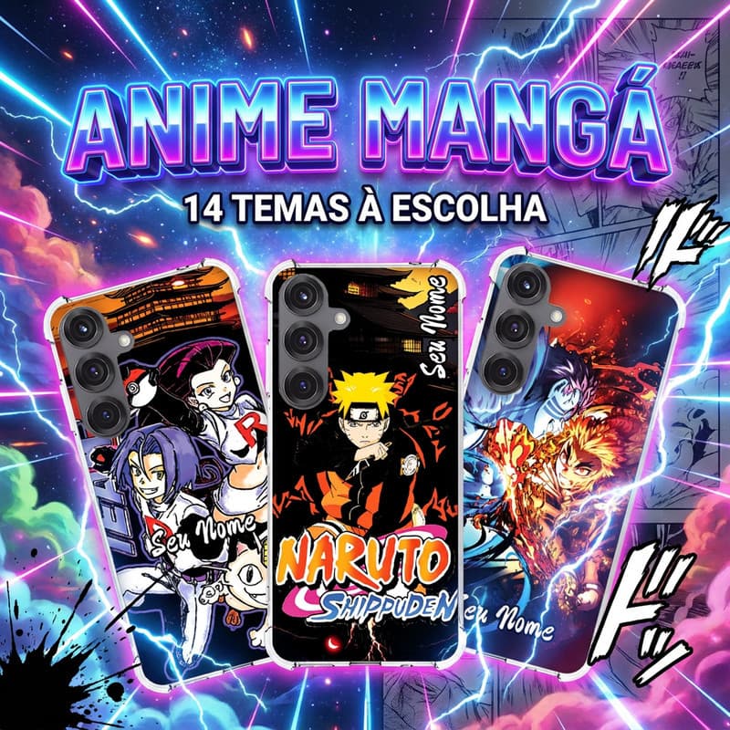 Capa Capinha GALAXY NOTE 20 ULTRA S25 S24 FE S23 S22 S21 S20 S10E Anti-impacto Personalizada tema ANIME Manga Japones 2