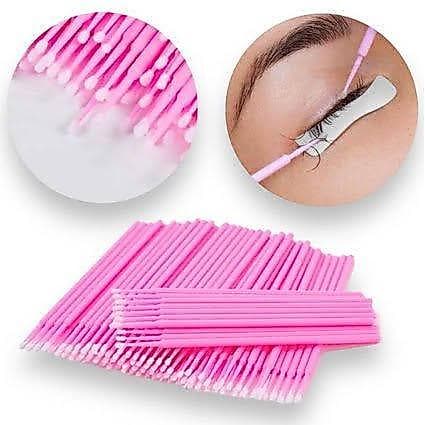50 Contonete Microbrush Para Alongamento De Cílios