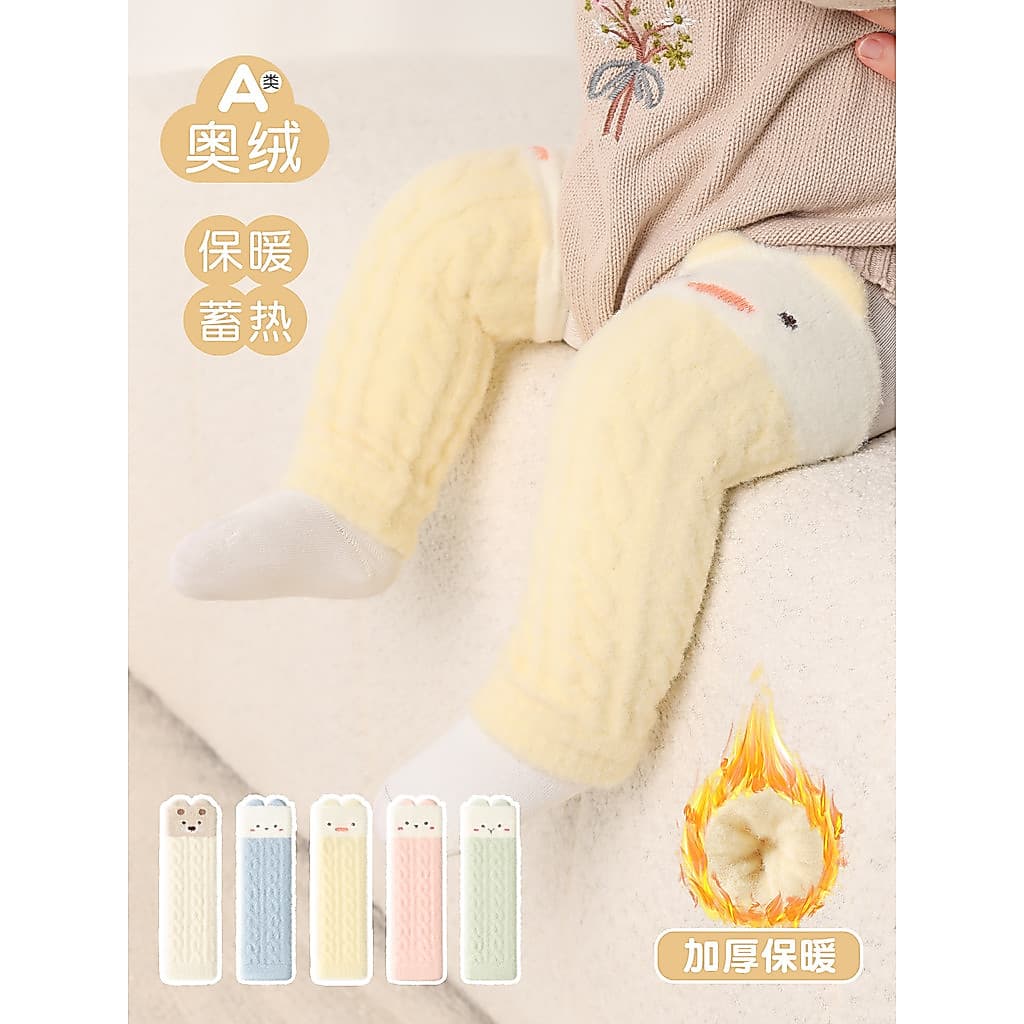 Bebê engrossado quente sobre o joelho meias bebê joelheiras Leggings meias fraldas de inverno anticongelante meias recém