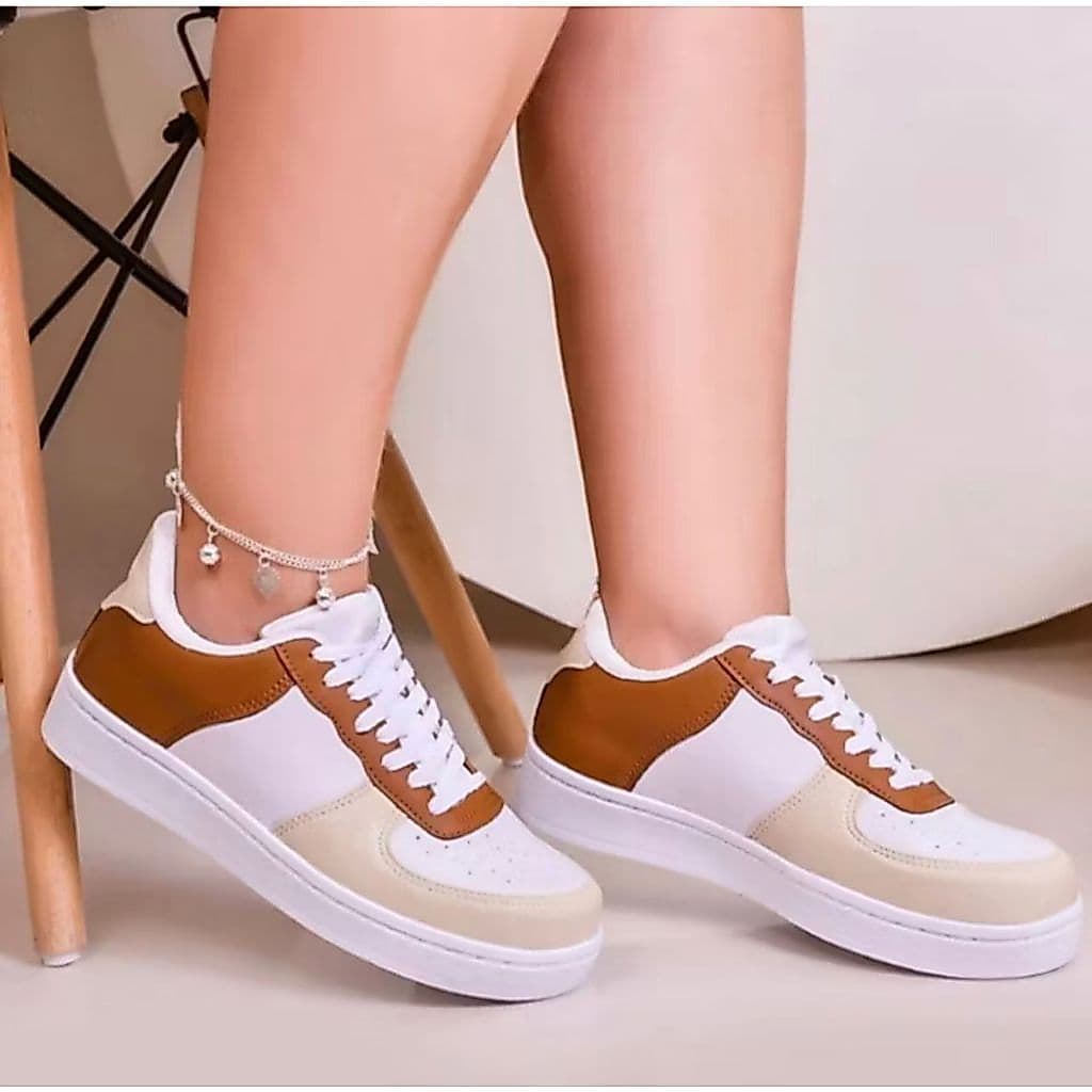 Tênis Casual Feminino blogueira Plataforma Baixa Fashion e confortável