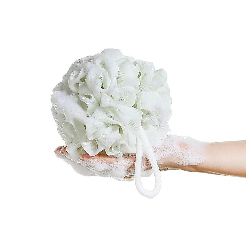 Bola de banho estilo japonês, bola de banho, rede de espuma macia para esfregar as costas, flor de banho de tamanho gran