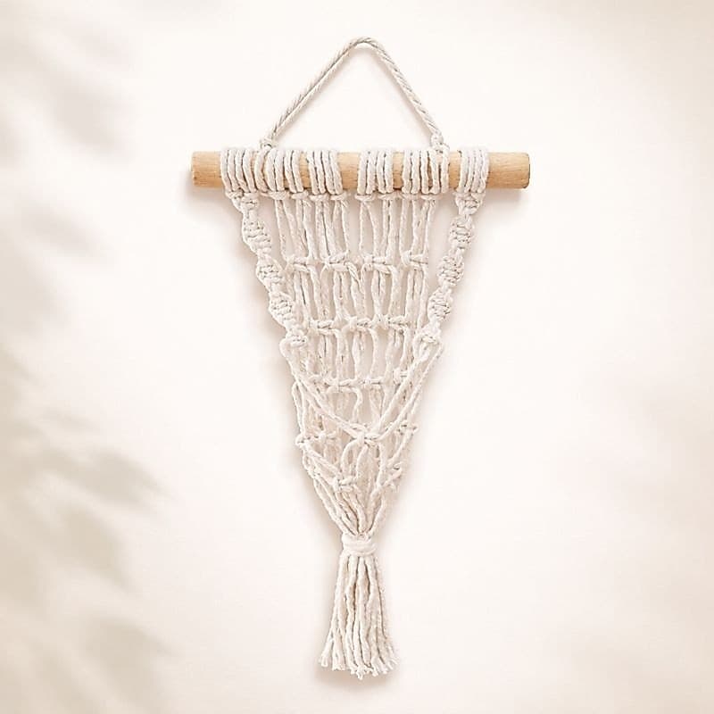 Suporte de plantas macrame rústico decoração casa