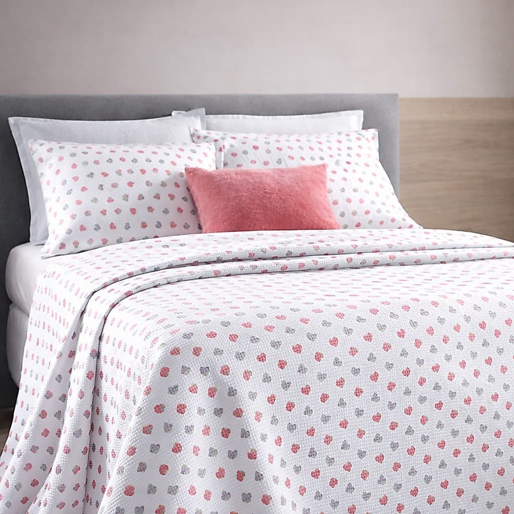 Colcha Super Queen Dohler Piquet Favo Estampada 100% Algodão Macia 3 pçs