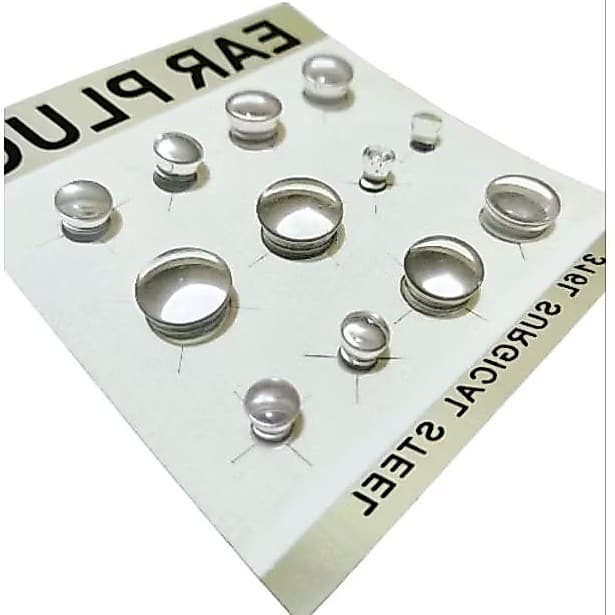 kit alargador plug transparente 5mm 6mm 8mm 10mm 12mm 14mm côncavo plástico tamanho variados unissex