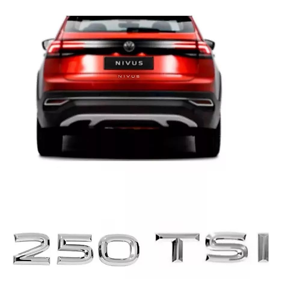 Kit Emblema Cromado Letreiro 250 Tsi T-cross Nivus