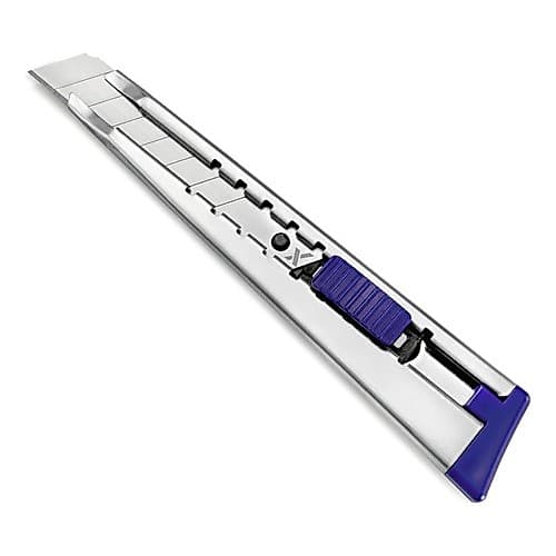 Estilete Profissional 18mm Largo Aço Inóx Com Trava Lamina Reforçado