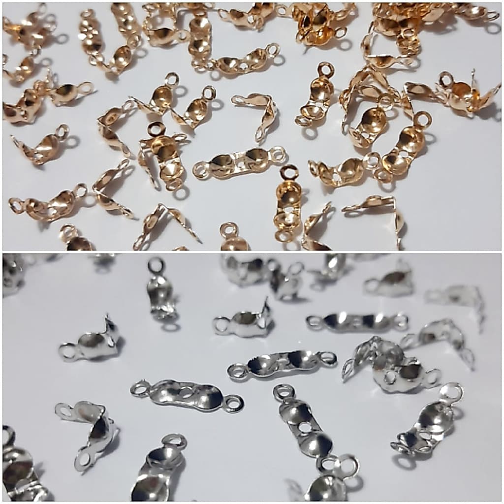 Terminal Tips 50 Finalizador Tip Bolinha de Bijouteria 4mm