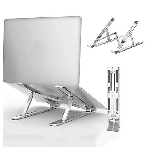 Suporte Para Notebook Base Dobrável de Alumínio Ergonômico Ajustável Fino Portátil