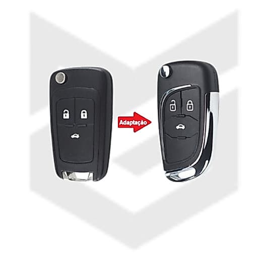 Chave Canivete Chevrolet Modelo Novo Onix Cobalt Cruze Spin Tracker Montana S10 3 Botões