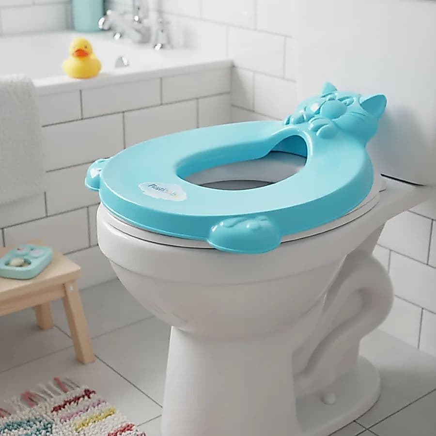 Redutor Assento Sanitario Assento Infantil Gatinho Plástico na Cor Rosa e azul