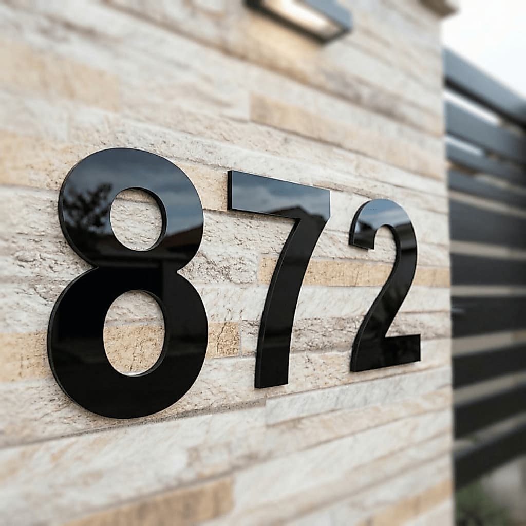 Kit Números Residencial Em Acrílico Espelhado Placa Para Casa