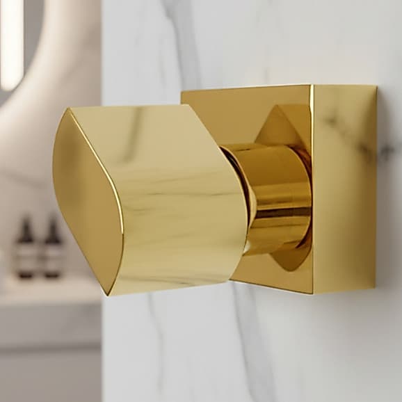 Acabamento Chuveiro Dourado Padrão Deca Gota Oval Deca Registro Pressão Cor Dourado
