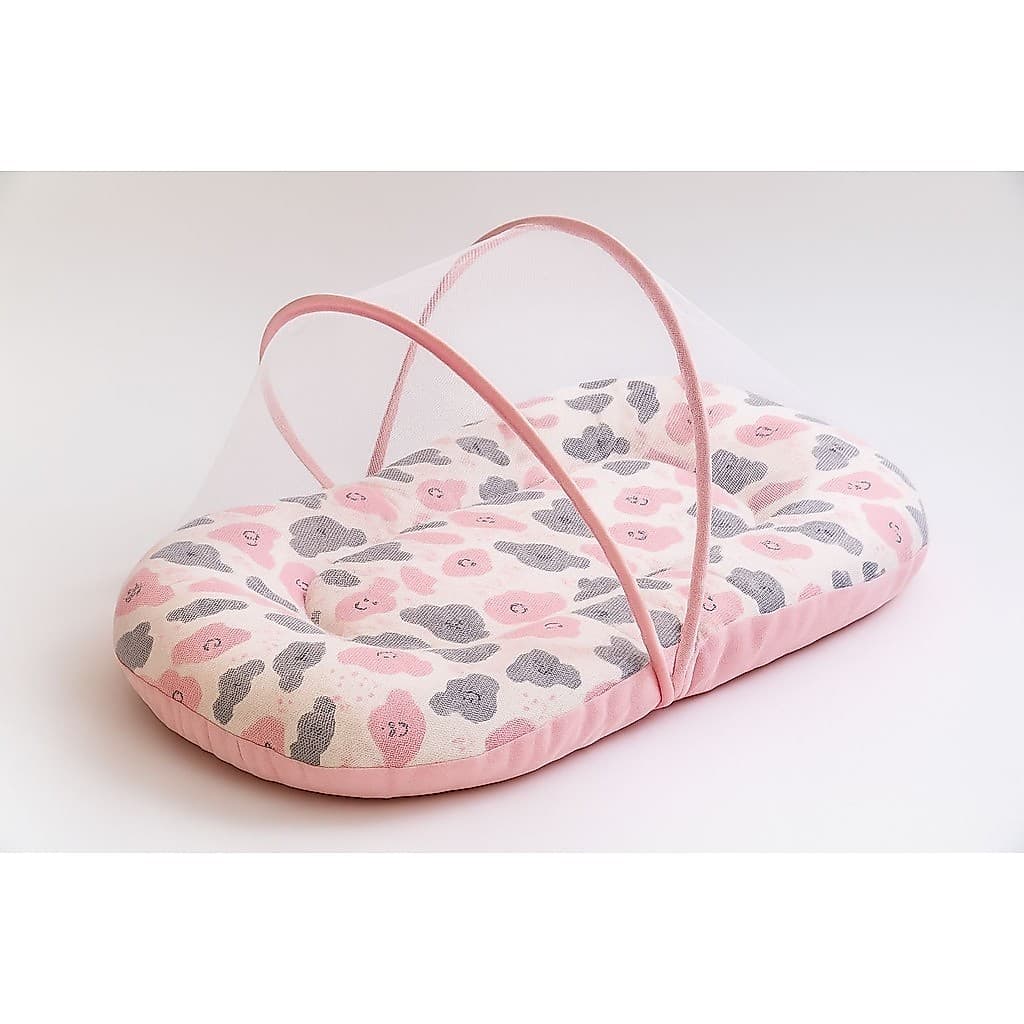 Berço Portátil Com Mosquiteiro Bebê  Menino e Menina - Várias Estampas
