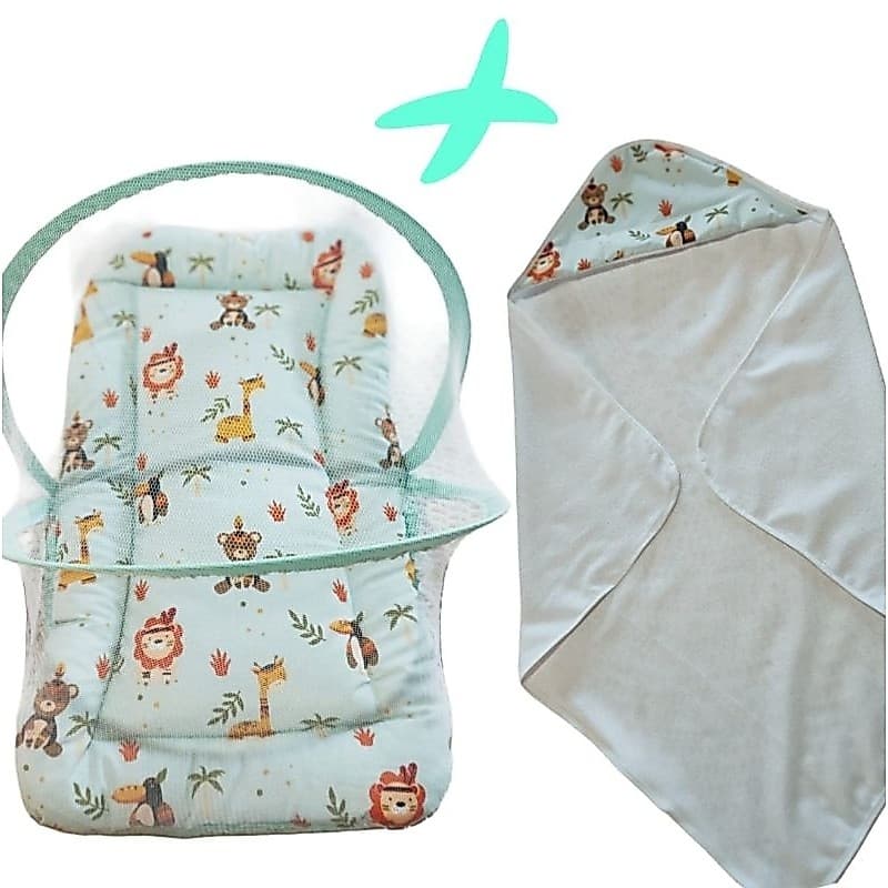 Kit Bebê Infantil Berço Portátil + toalha