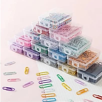 200 Clips Coloridos Papelaria Tons Pastéis/Coloridos Prendedor Documentos Escola/Escritório 23999-X