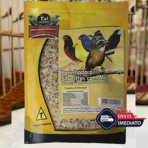 Ração Farinhada Silvestre com Mel - 500gr - Tal Pássaros