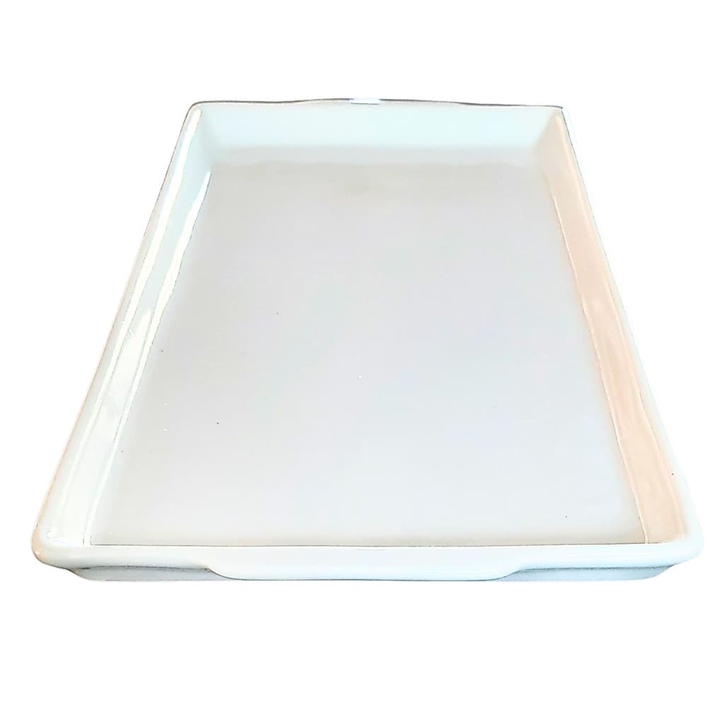 Bandeja Travessa refratária - Porcelana Branca (CxLxA) 36cm x 18,5cm x 2,5cm (2)